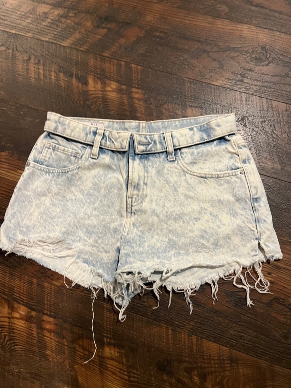 GAP Light Blue Acid-Wash Denim Shorts